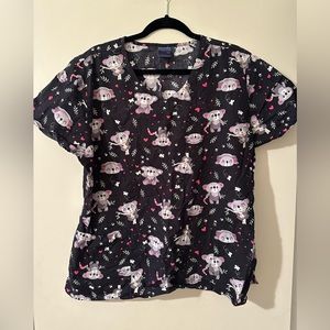 Zoe + Chloe Koala Scrub Top, Size XL
